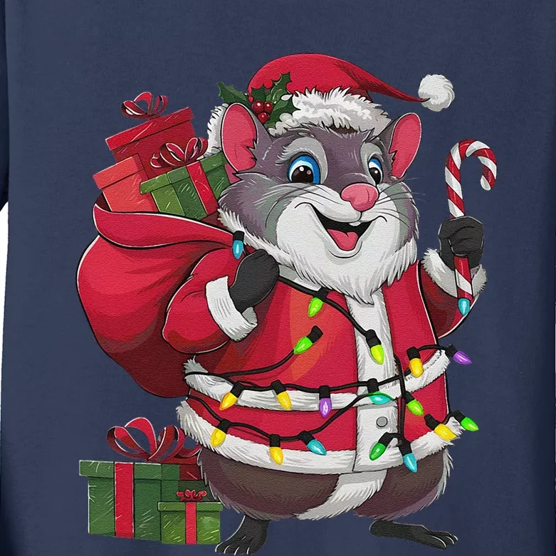 Xmas Lighting Santa Common Degu Christmas Kids Long Sleeve Shirt