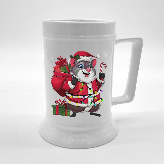 Xmas Lighting Santa Common Degu Christmas Front & Back Beer Stein