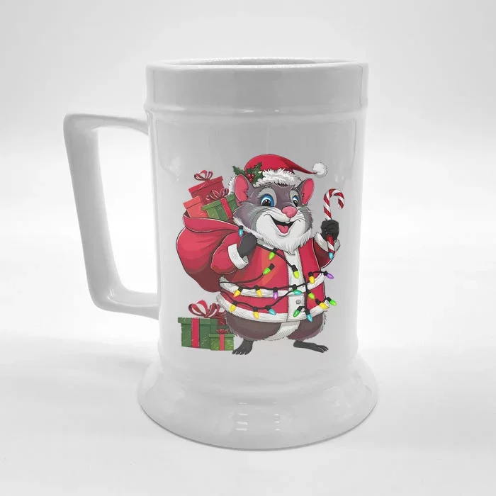 Xmas Lighting Santa Common Degu Christmas Front & Back Beer Stein