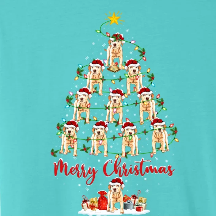 Xmas Lights Santa Labrador Retriever Dog Christmas Tree Gift ChromaSoft Performance T-Shirt