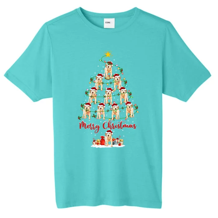 Xmas Lights Santa Labrador Retriever Dog Christmas Tree Gift ChromaSoft Performance T-Shirt