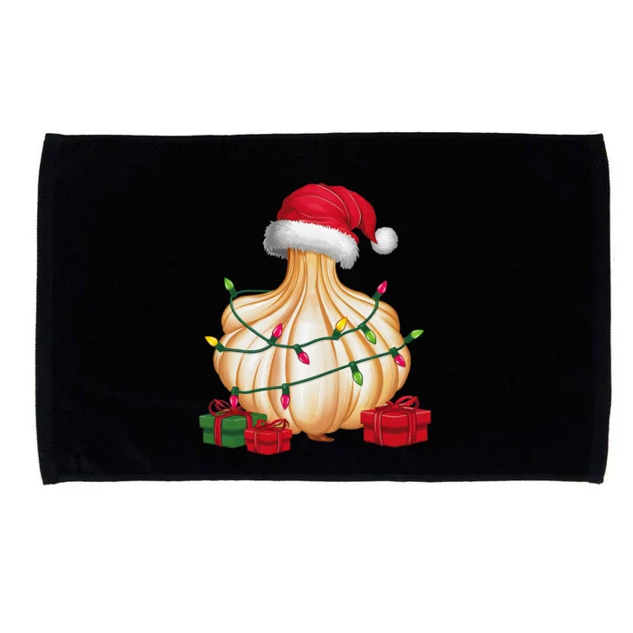 Xmas Lighting Santa Hat Garlic Christmas Microfiber Hand Towel