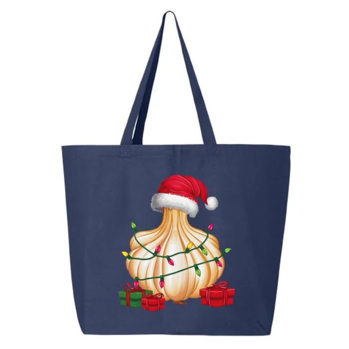 Xmas Lighting Santa Hat Garlic Christmas 25L Jumbo Tote