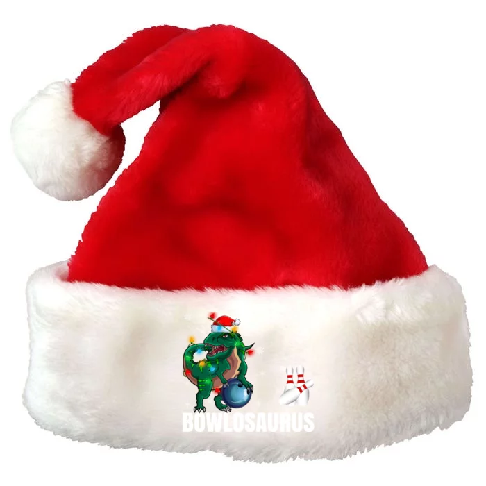 Xmas Lighting Santa Dinosaur Playing Bowling Christmas Meaningful Gift Premium Christmas Santa Hat