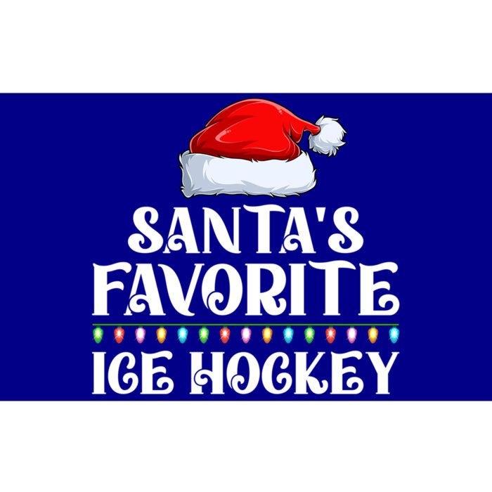 Xmas Lights SantaS Favorites Ice Hockey Christmas Cool Gift Bumper Sticker