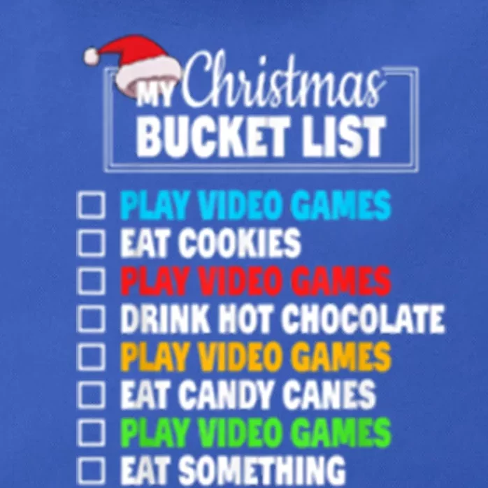 Xmas List Santa Hat Funny Video Gamer Christmas Cool Gift Zip Tote Bag