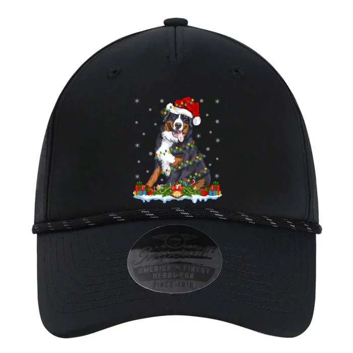 Xmas Lighting Santa Bernese Mountain Dog Christmas Gift Performance The Dyno Cap