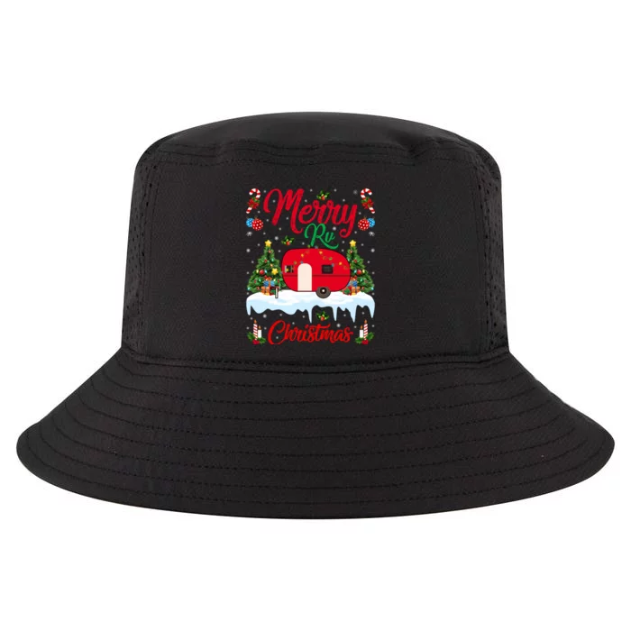 Xmas Lighting Santa Camping Merry RV Christmas Gift Cool Comfort Performance Bucket Hat