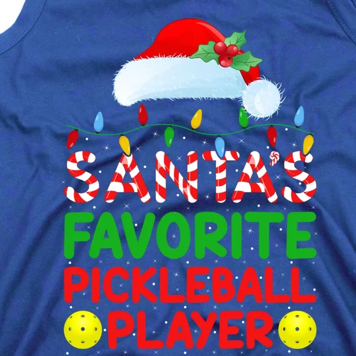 Xmas Lighting SantaS Favorite Pickleball Player Christmas Gift Tank Top