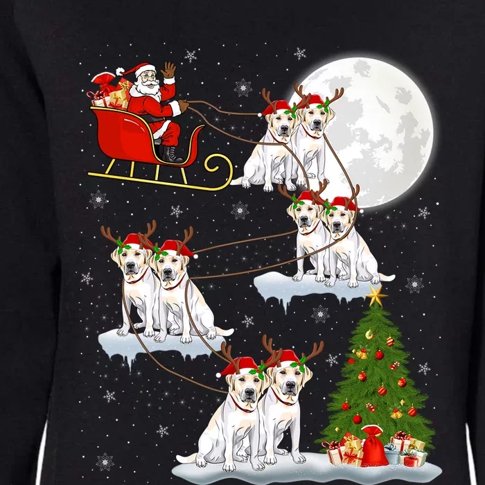 Xmas Lighting Tree Santa Riding Labrador Retriever Christmas Gift Womens California Wash Sweatshirt