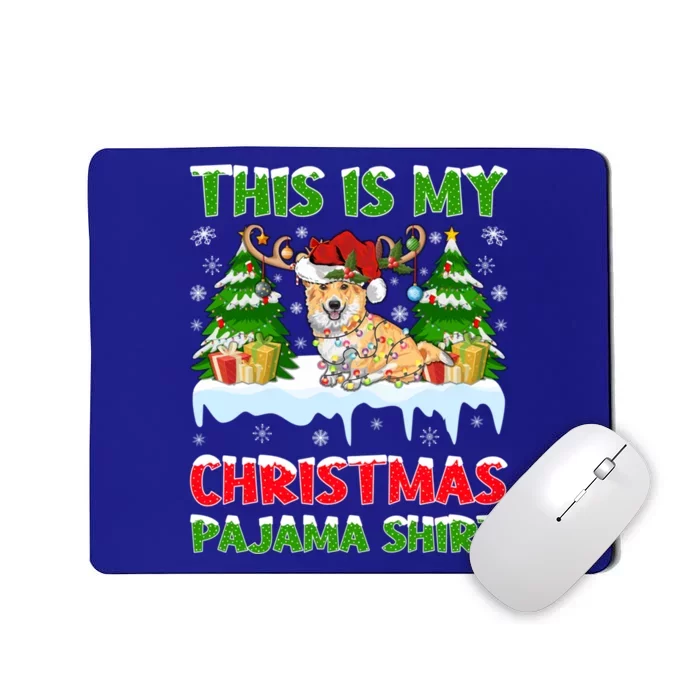 Xmas Lights This Is My Corgi Dog Christmas Pajama Gift Mousepad