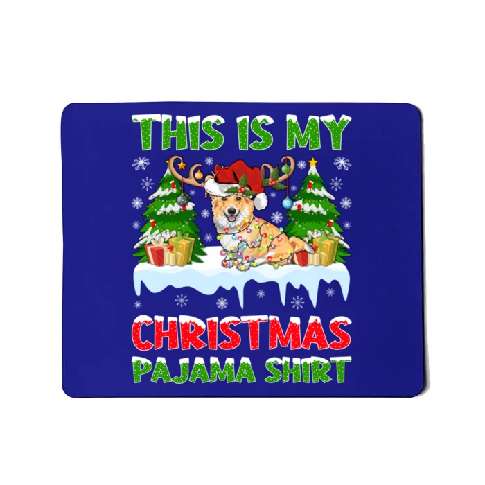 Xmas Lights This Is My Corgi Dog Christmas Pajama Gift Mousepad