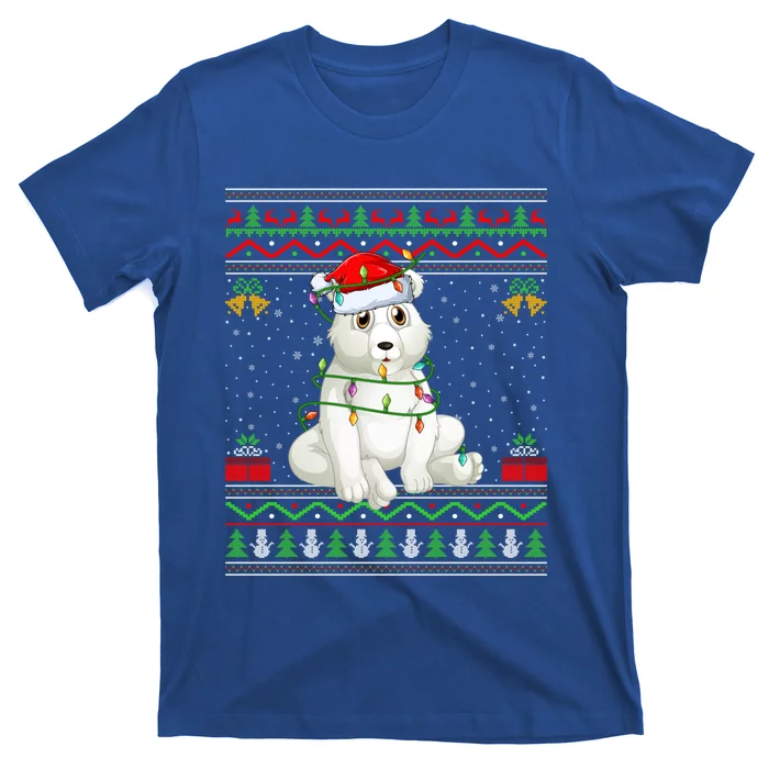 Xmas Lights Ugly Sweater Style Santa Polar Bear Christmas Meaningful Gift T-Shirt