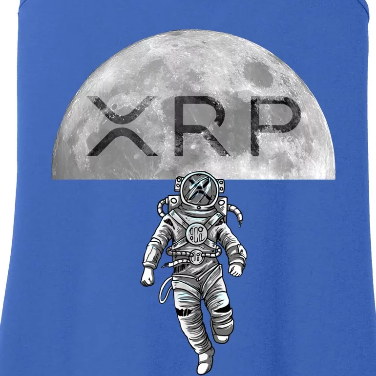 Xrp Moon Astronaut Ripple Cryptocurrency Graphic Cute Gift Ladies Essential Tank