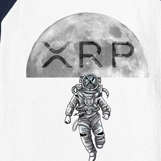 Xrp Moon Astronaut Ripple Cryptocurrency Graphic Cute Gift Baseball Sleeve Shirt