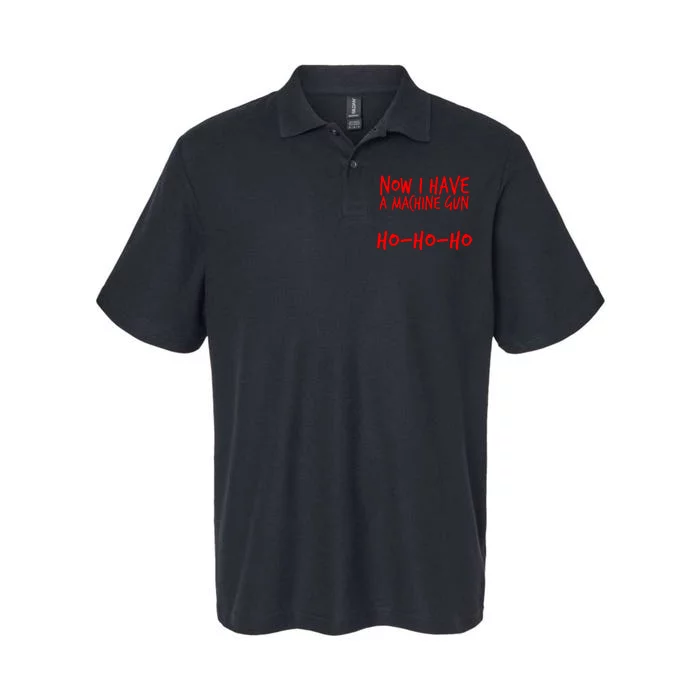 Xmas Now I Have a Machine Gun HO-HO-HO Christmas Softstyle Adult Sport Polo