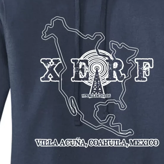 Xerf Mexican Border Blasters Pirate Radio Station Women's Pullover Hoodie