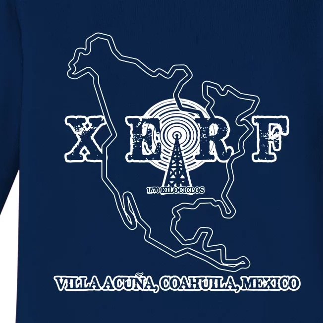 Xerf Mexican Border Blasters Pirate Radio Station Baby Long Sleeve Bodysuit