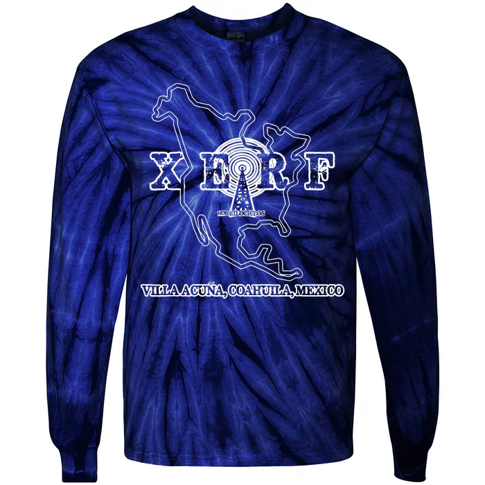 Xerf Mexican Border Blasters Pirate Radio Station Tie-Dye Long Sleeve Shirt