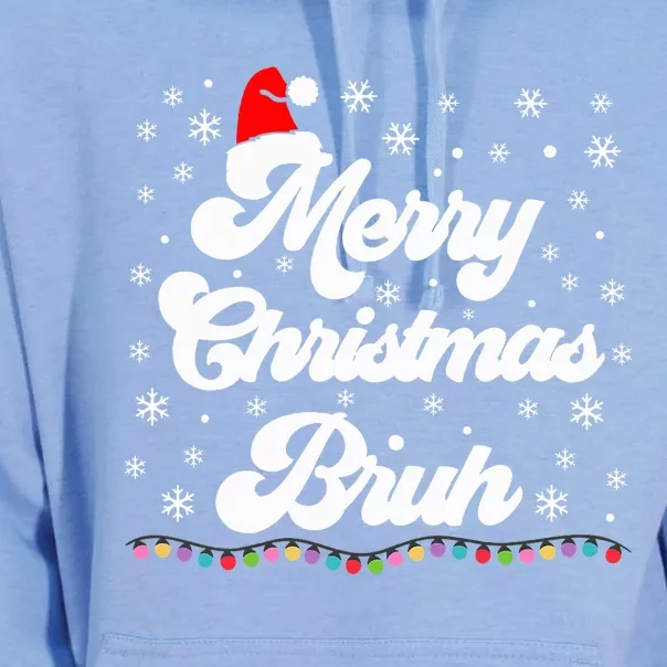 XMas Merry Christmas Bruh Meme Funny Christmas Unisex Surf Hoodie