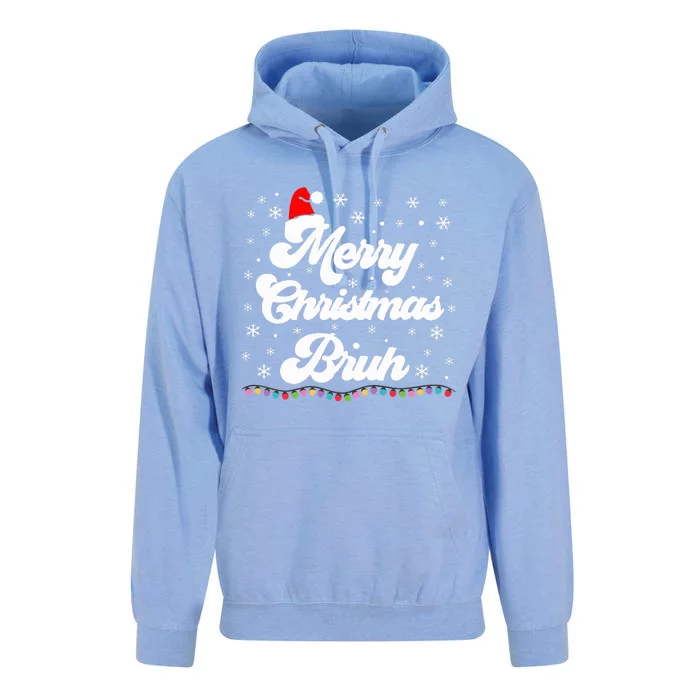 XMas Merry Christmas Bruh Meme Funny Christmas Unisex Surf Hoodie