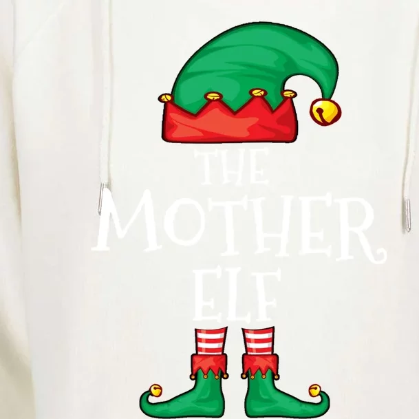 Xmas Mother Elf Matching Gift Christmas Family Elf Gift Womens Funnel Neck Pullover Hood