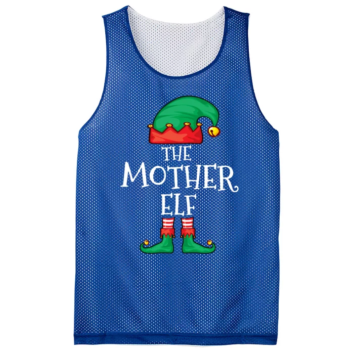 Xmas Mother Elf Matching Gift Christmas Family Elf Gift Mesh Reversible Basketball Jersey Tank