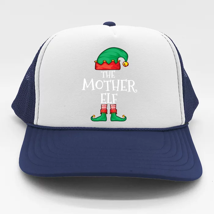 Xmas Mother Elf Matching Gift Christmas Family Elf Gift Trucker Hat