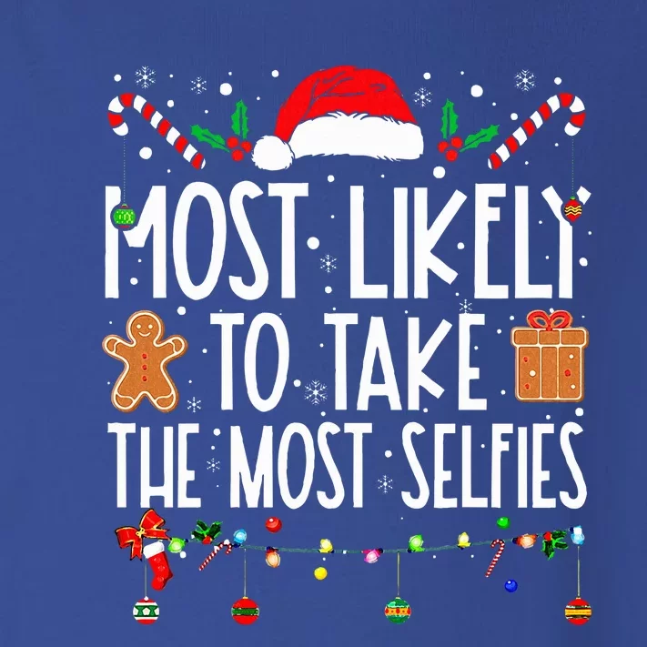 Xmas Most Likely To Take The Most Selfies Matching Family Toddler Long Sleeve Shirt