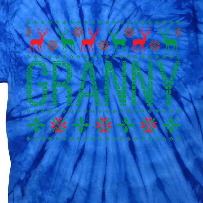 Xmas Matching Outfit For Holiday Party Granny Ugly Christmas Gift Tie-Dye T-Shirt