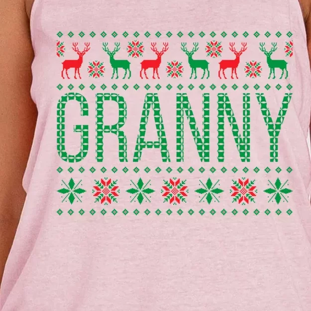 Xmas Matching Outfit For Holiday Party Granny Ugly Christmas Gift Women's Knotted Racerback Tank