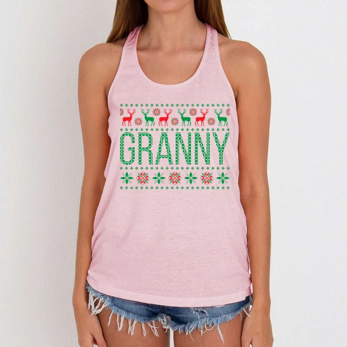 Xmas Matching Outfit For Holiday Party Granny Ugly Christmas Gift Women's Knotted Racerback Tank