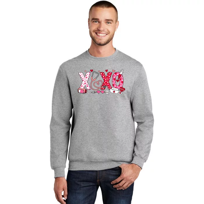 Xoxo Nurse Valentines Day Stethoscope Valentine For Nurse Sweatshirt