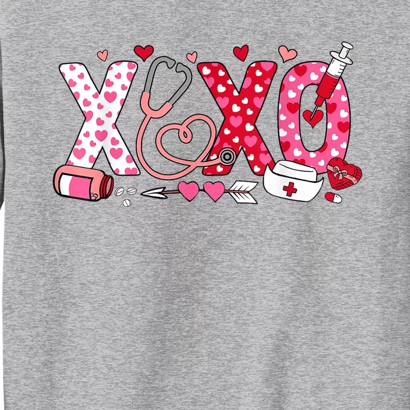 Xoxo Nurse Valentines Day Stethoscope Valentine For Nurse Sweatshirt