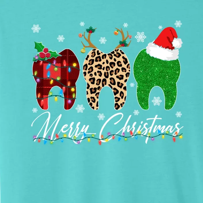 Xmas Oh Dentistree Teeth Christmas Tree Light Dental Hygiene Gift ChromaSoft Performance T-Shirt