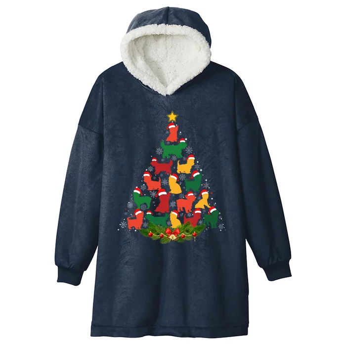 Xmas Outfits For Holiday Yorkshire Terrier Christmas Tree Cute Gift Hooded Wearable Blanket