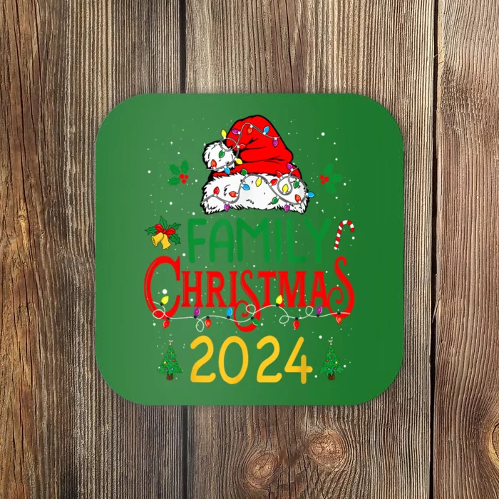 Xmas Outfits Team Santa Elf Squad Family 2024 Christmas Matching Gift Coaster