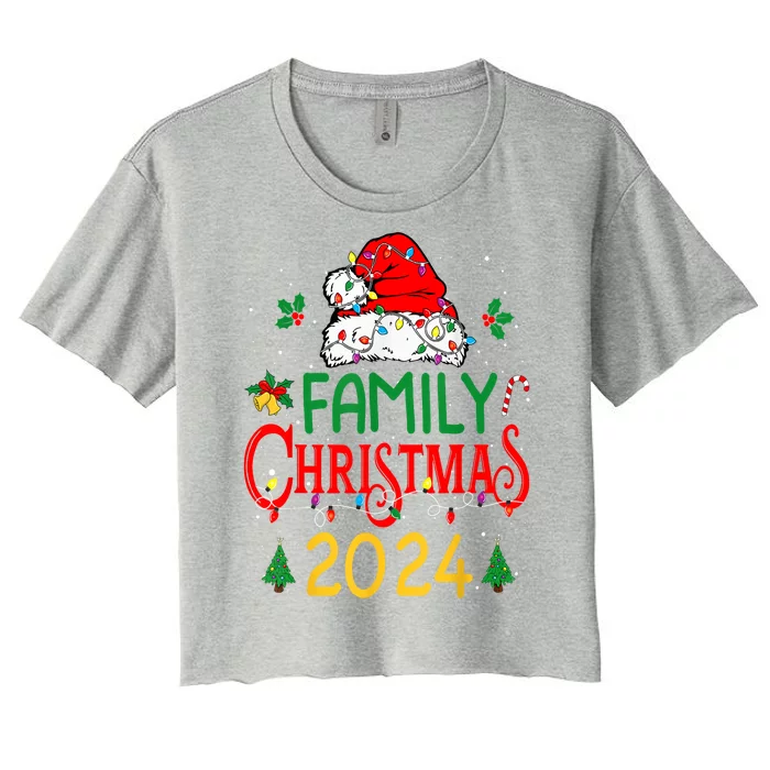 Xmas Outfits Team Santa Elf Squad Family 2024 Christmas Matching Gift Women's Crop Top Tee