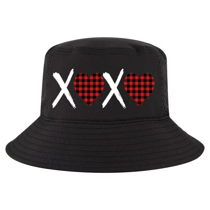 XOXO Plaid Pattern Love Heart Cool Comfort Performance Bucket Hat