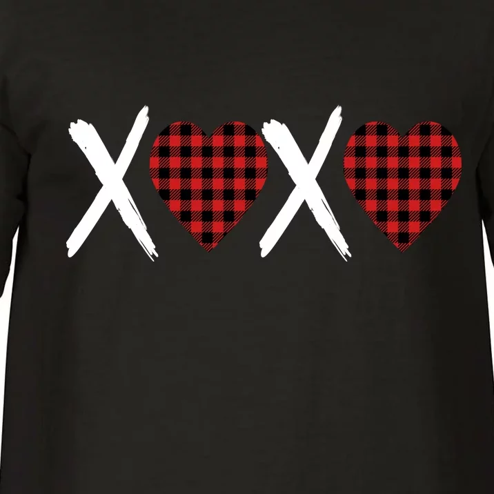 XOXO Plaid Pattern Love Heart Comfort Colors T-Shirt