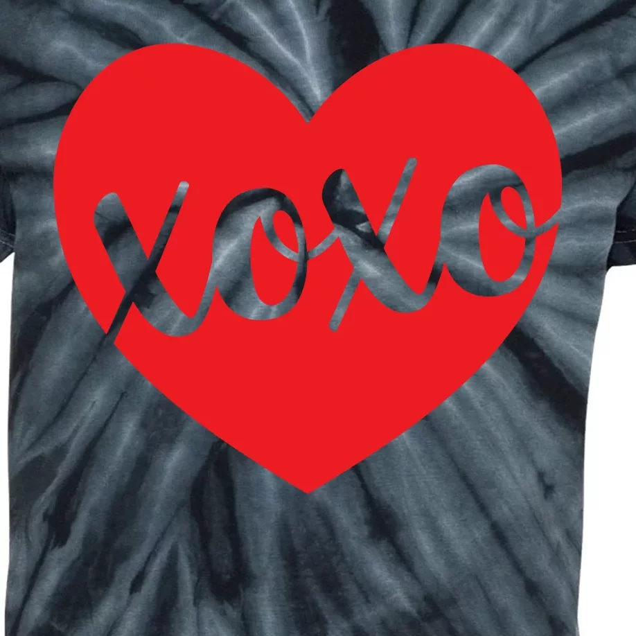 Xoxo Valentines Heart Kids Tie-Dye T-Shirt