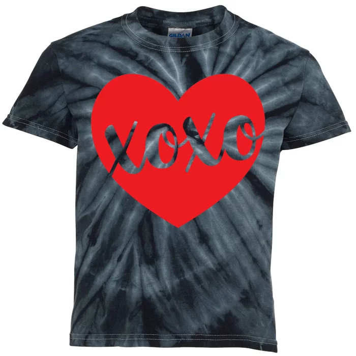 Xoxo Valentines Heart Kids Tie-Dye T-Shirt