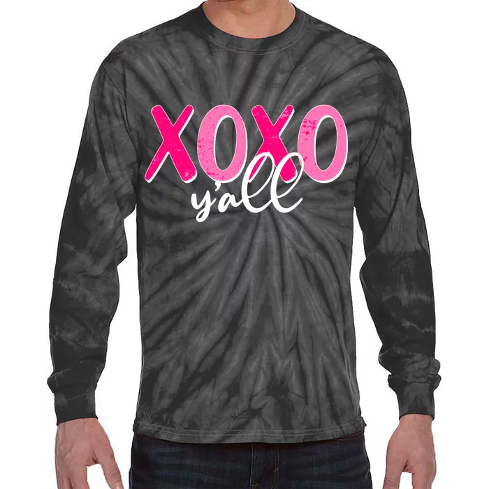 XOXO Y'all Valentines Day Tie-Dye Long Sleeve Shirt