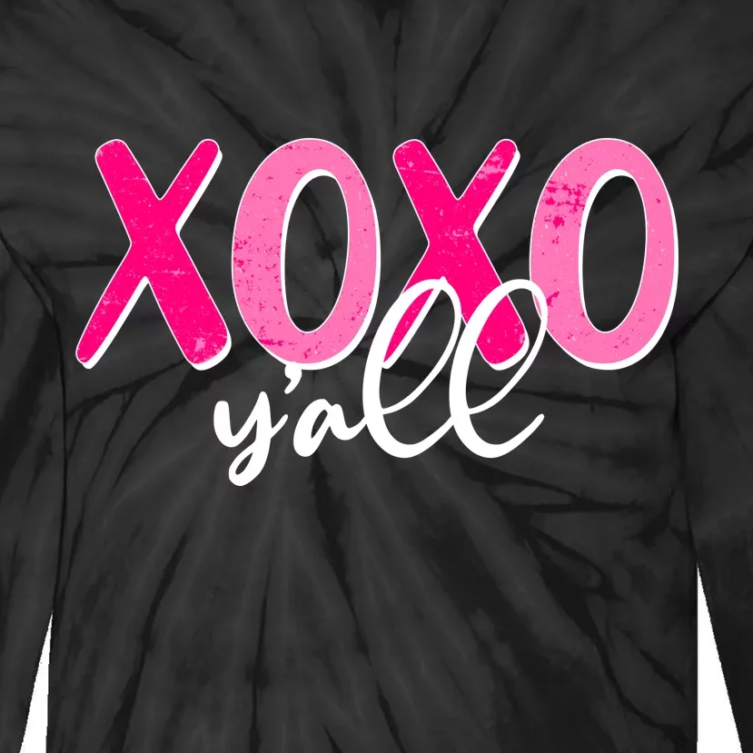 XOXO Y'all Valentines Day Tie-Dye Long Sleeve Shirt