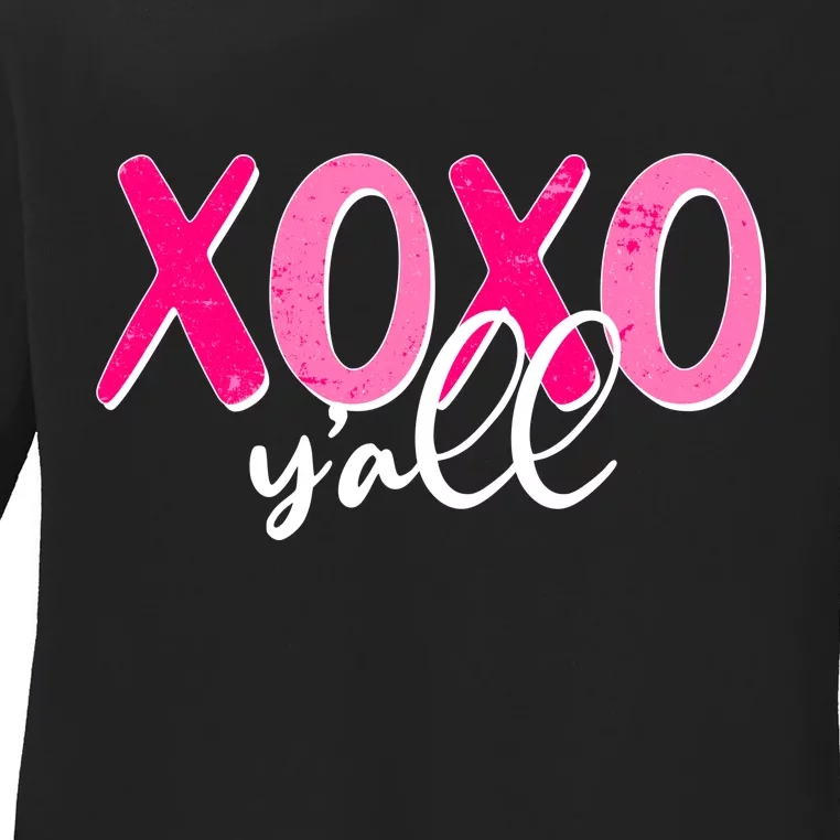 XOXO Y'all Valentines Day Ladies Long Sleeve Shirt