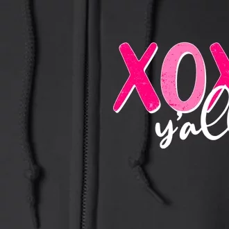 XOXO Y'all Valentines Day Full Zip Hoodie