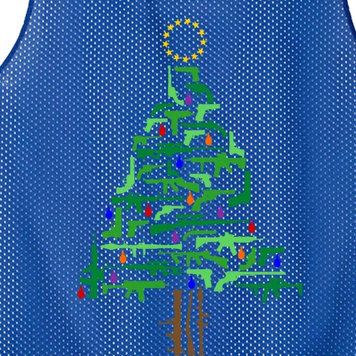 Xmas Patriotic 2nd Adt Gun Christmas Tree Gift Mesh Reversible Basketball Jersey Tank