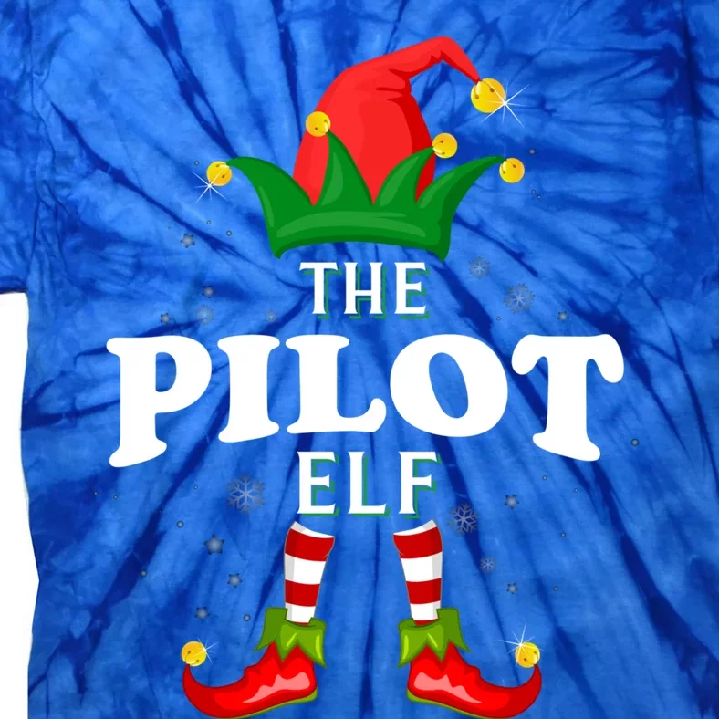 Xmas Pilot Elf Family Matching Christmas Pajama Gift Tie-Dye T-Shirt