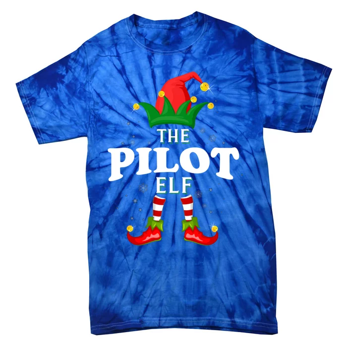 Xmas Pilot Elf Family Matching Christmas Pajama Gift Tie-Dye T-Shirt