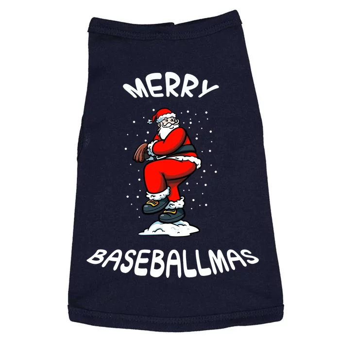 Xmas Pitcher Santa Claus Christmas Baseball Doggie Tank